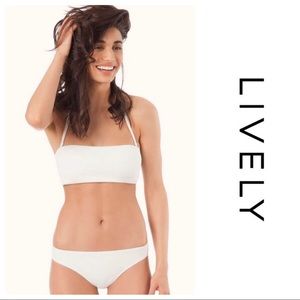 Lively Madewell Solid White Bikini Bottom Size Large